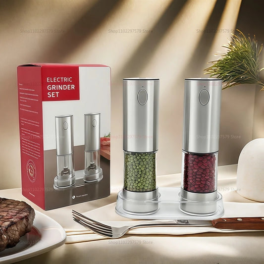 Moulins à poivre et à sel automatiques rechargeables par USB, réglables, électriques, durables