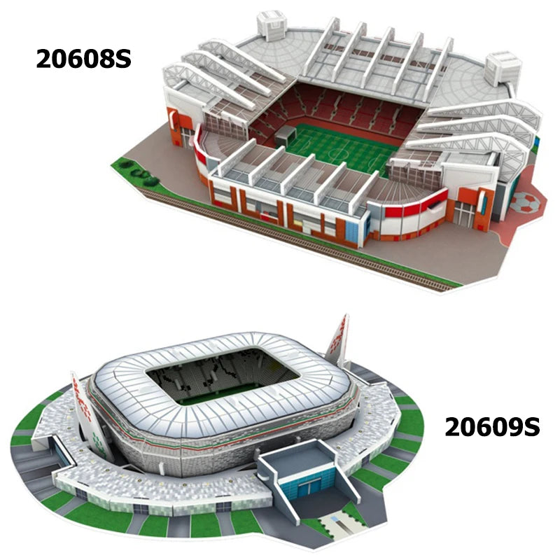 Terrain de football miniature 3D, puzzle à faire soi-même, stades de renommée mondiale, modèles de jeux de football, jouets périphériques, cadeaux d'anniversaire pour fans, DDJ