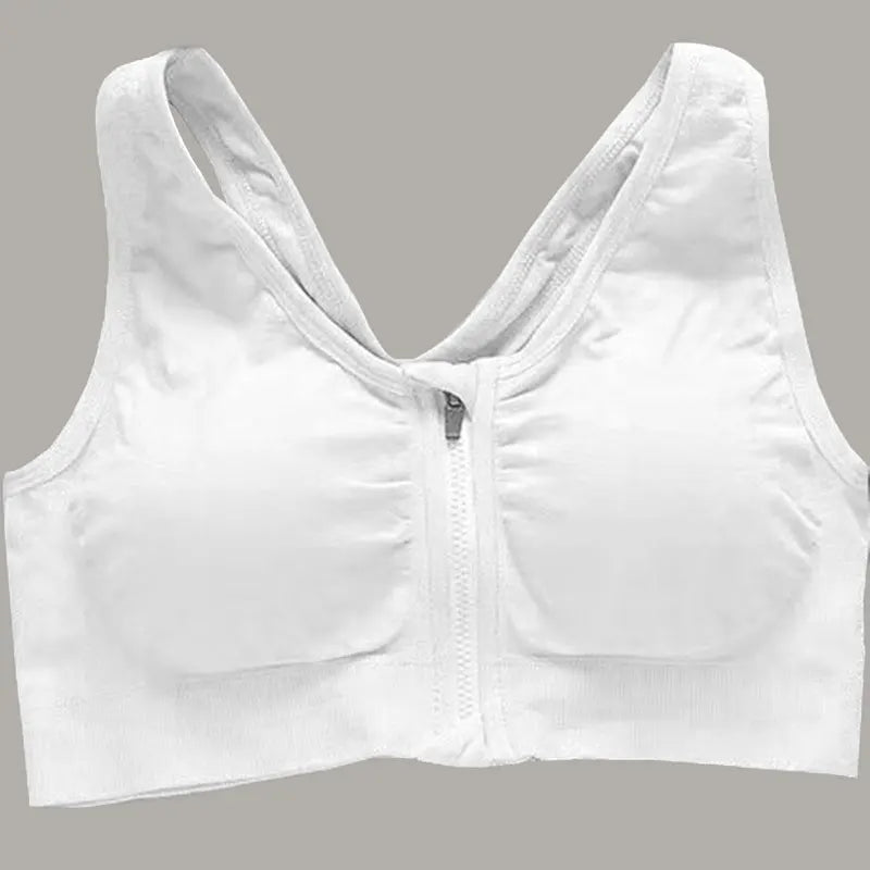 Soutien-gorge de sport à fermeture éclair sur le devant, gilet de fitness, de course à pied, respirant, absorbant les chocs, pour femmes, soutien-gorge push-up, tailles S à 4XL