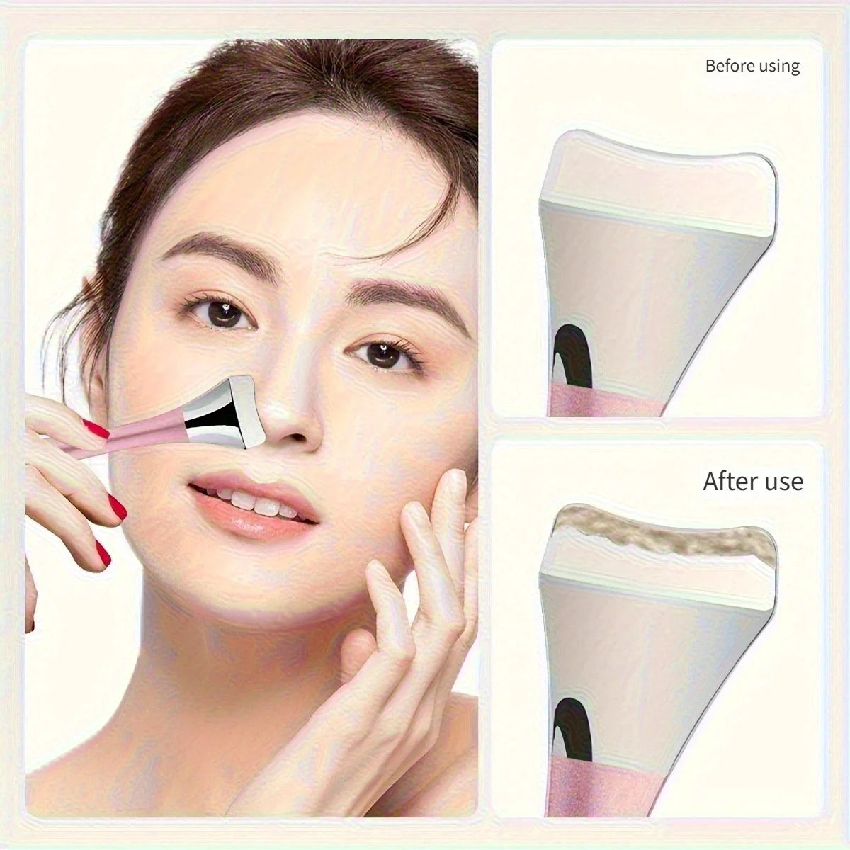 Outil d'élimination des points noirs en acier inoxydable – Sans électricité, sans parfum. Outil de nettoyage du visage – Pour un nettoyage en profondeur des pores.