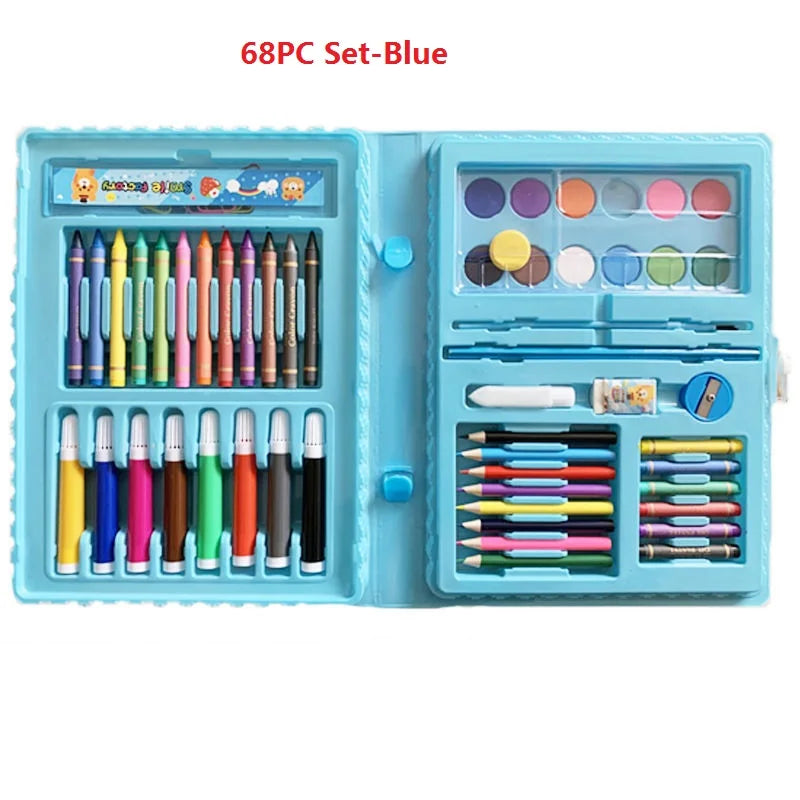 Ensemble complet de pinceaux pour enfants, 42/68/86/150/168/208 pièces, crayons aquarelle avec planche à dessin, fournitures artistiques pour enfants, cadeaux