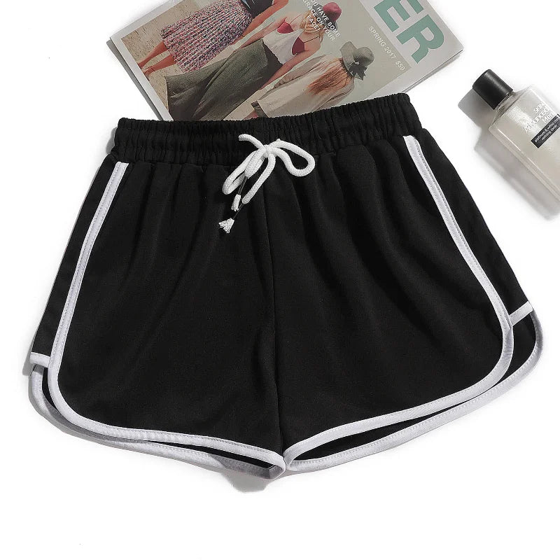 Shorts de yoga pour femmes, vêtements d'extérieur d'été, taille moyenne, pantalons décontractés amples et droits, pantalons courts de gym à jambes larges, minces et respirants