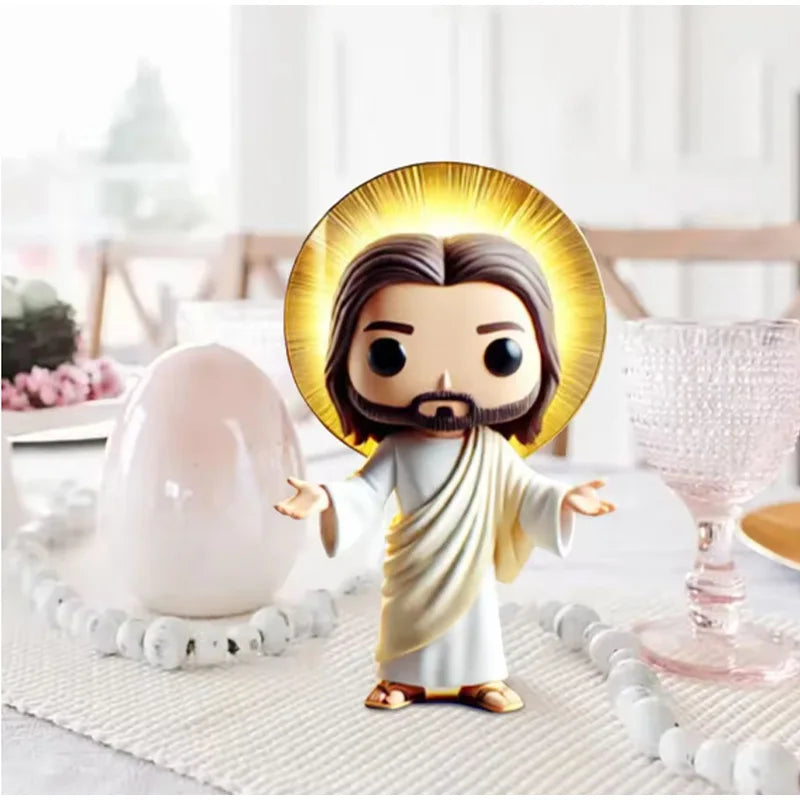 Décoration de Pâques, adorable poupée, statue de Jésus, décoration faite main en résine créative, décoration de chambre, cadeau pour les amateurs d'artisanat