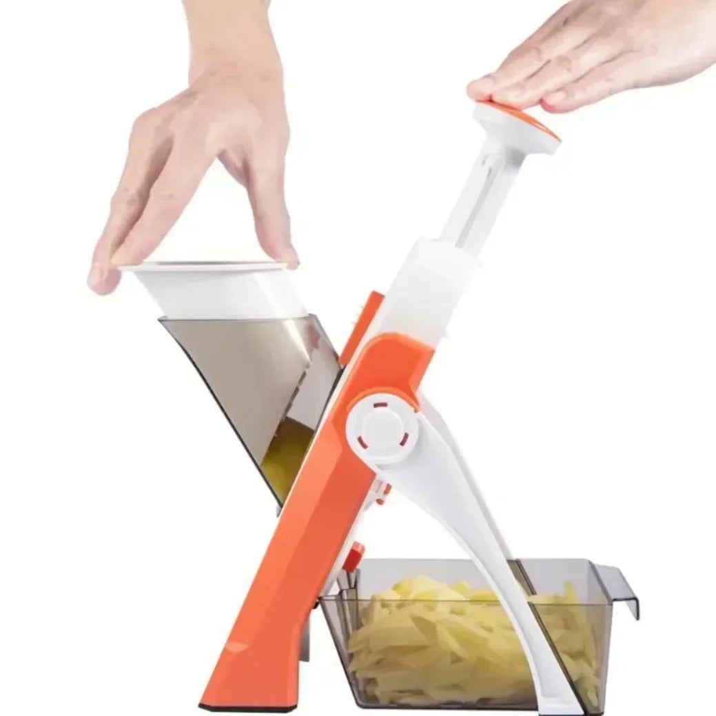 Trancheuse réglable, coupe-légumes en dés, lame en acier inoxydable, gadget de cuisine, fonctionnement manuel