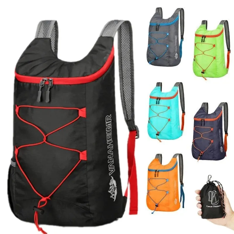 Sac à dos pliant multifonctionnel d'extérieur, sac de sport en tissu Nylon imperméable léger haute densité pour Camping randonnée voyage
