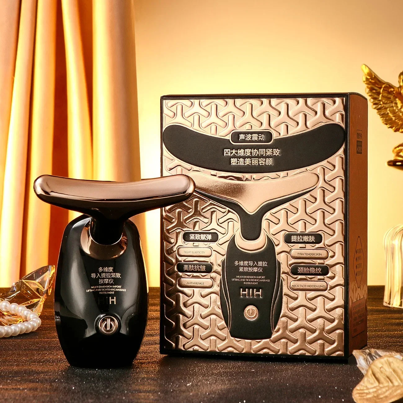 Appareil de beauté pour le visage, lifting du cou, anti-rides, massage facial, rajeunissement de la peau, double menton fin, vibrateur, livraison directe