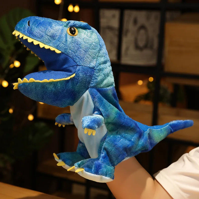 Marionnette à main en peluche dinosaure réaliste Triceratop Tyrannosaurus Rex pour enfants et adultes