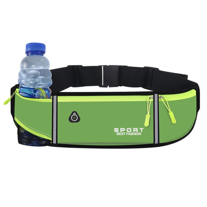 Sac banane de course, de marathon, de jogging, pour hommes et femmes, pour l'équitation en plein air, le fitness, avec bouteille d'eau, étanche, pour téléphone, ceinture de sport
