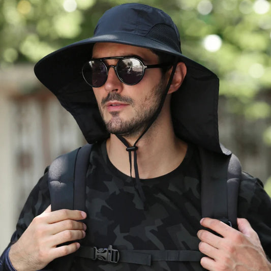 Chapeau de pêcheur, idéal pour se protéger du soleil, protection du cou super confortable, visière anti-UV .