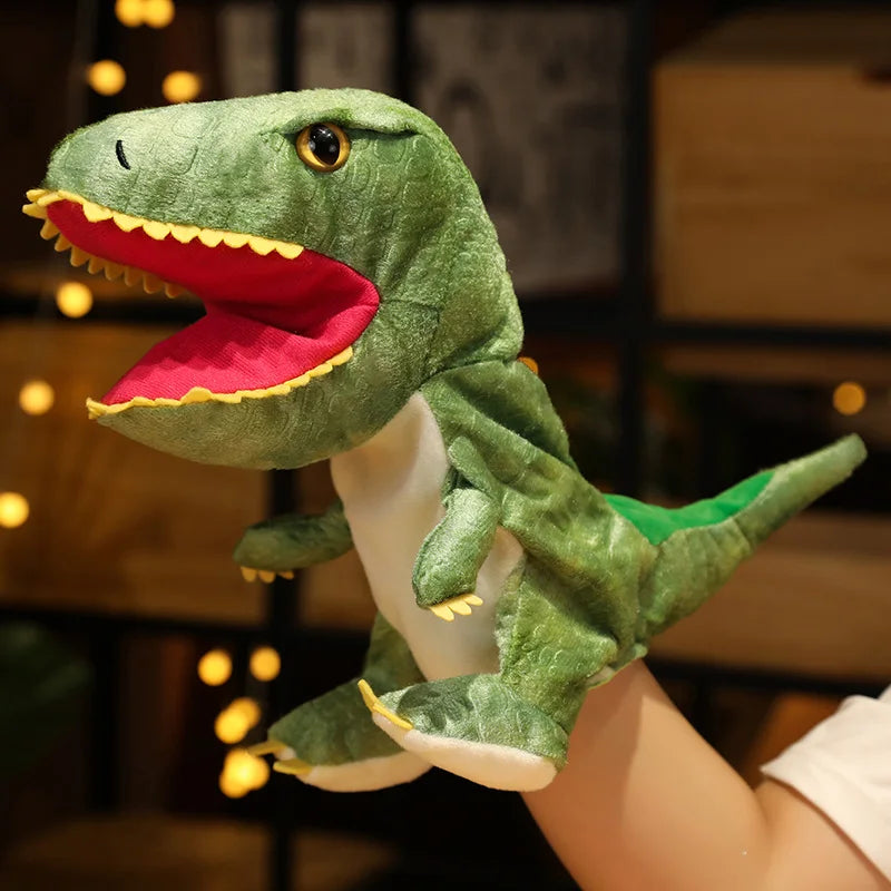 Marionnette à main en peluche dinosaure réaliste Triceratop Tyrannosaurus Rex pour enfants et adultes