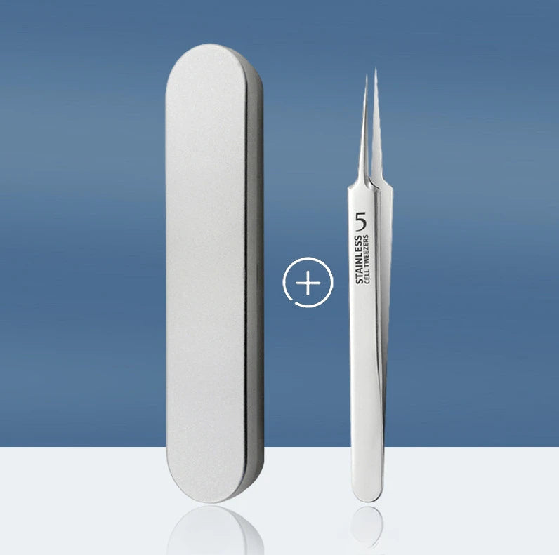 Ensemble d'outils pour éliminer les points noirs en acier inoxydable (1, 3 ou 8 pièces) : pince à points noirs, pince à épiler, outil pour éliminer les points noirs et l'acné