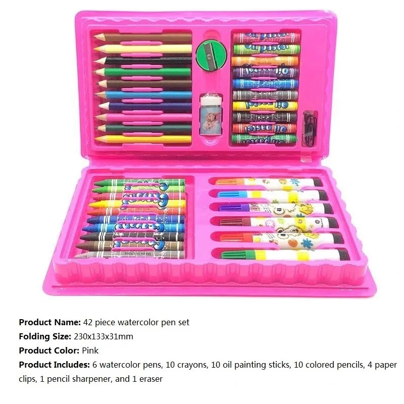 Ensemble complet de pinceaux pour enfants, 42/68/86/150/168/208 pièces, crayons aquarelle avec planche à dessin, fournitures artistiques pour enfants, cadeaux