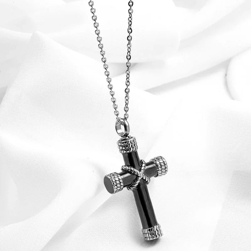 Collier pendentif croix de Saint Benoît Jésus pour hommes et femmes, amulette religieuse chrétienne catholique en acier inoxydable