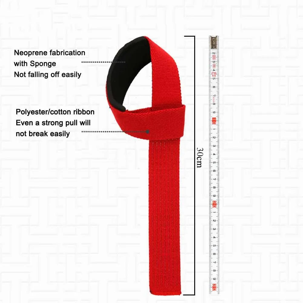 Lot de 2 sangles de poignet d'haltérophilie, réglables et antidérapantes, pour entraînement en force, fitness, levage, support de poignet, bande de préhension sportive