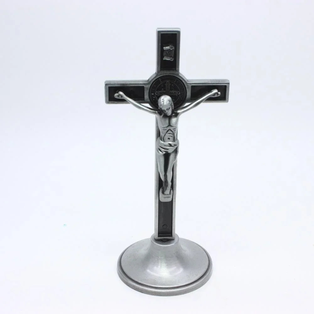 Croix crucifix (1 pièce) - Statuette du Christ catholique (Jésus) - Décoration religieuse pour église, voiture, maison ou chapelle