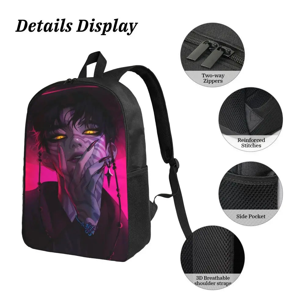 Ensemble de 3 sacs à dos Kpop Demon Hunters Huntrix pour enfants, boîtes à crayons, sacs à livres avec boîte à lunch pour écoliers