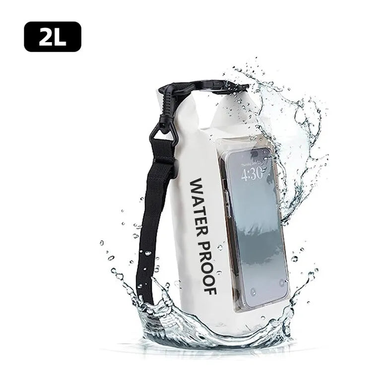 Sac étanche 2 L avec écran tactile pour randonnée, rafting, surf, kayak, sports de plein air, équipement de camping, XA394Q