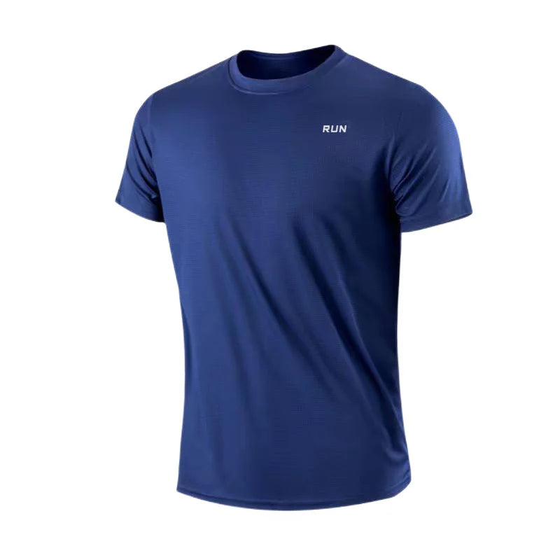 T-shirt à manches courtes et col rond pour homme, séchage rapide, léger, évacuant l'humidité, idéal pour la gym, la course à pied, l'entraînement et le sport