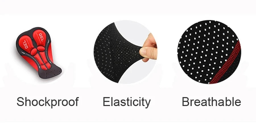 Nouveaux shorts de cyclisme pour hommes, sous-vêtements de cyclisme en maille respirante, sous-vêtements d'équitation avec coussin en gel, shorts de vélo antichoc, sous-vêtements de vélo