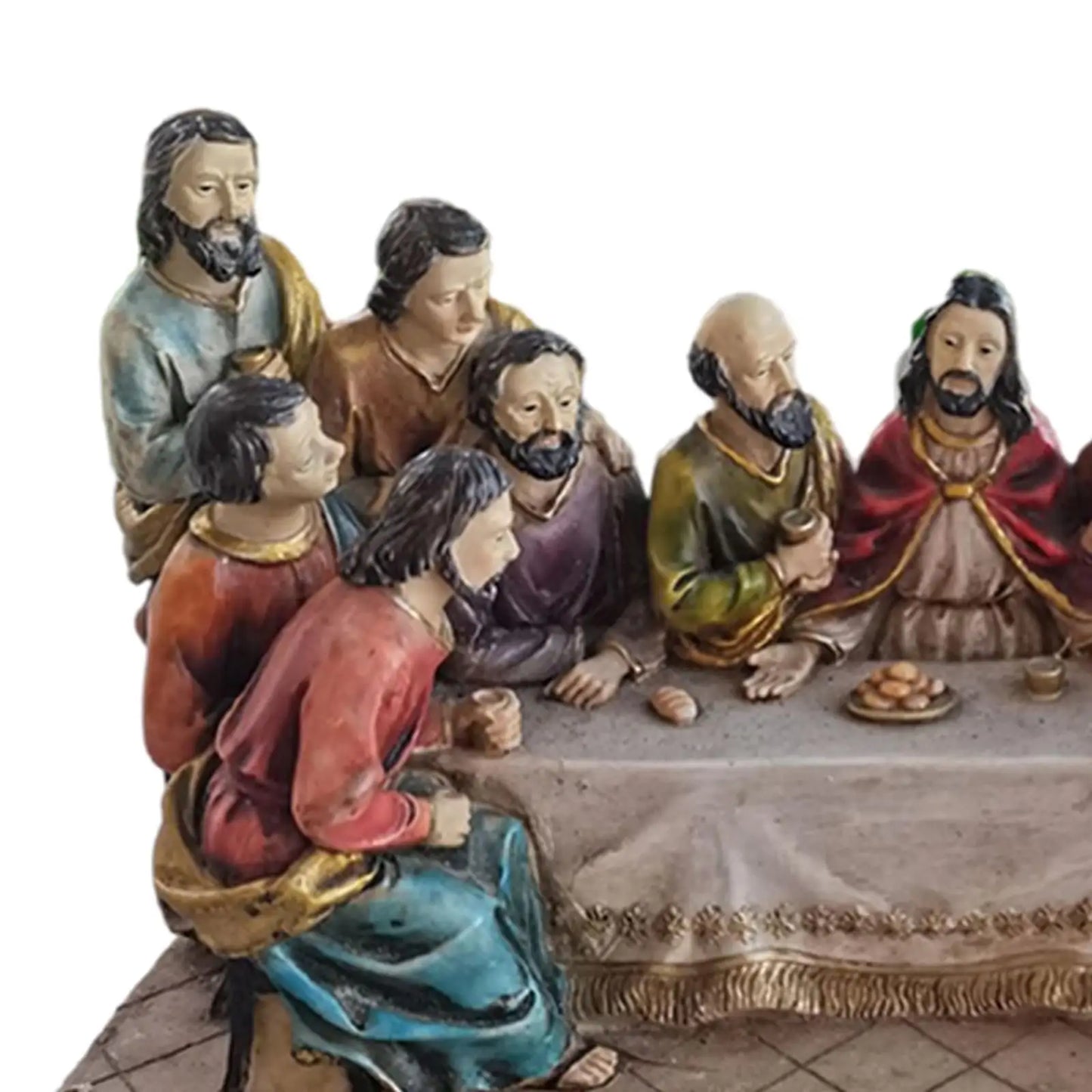 Statue décorative en résine de la Cène de Jésus et des 12 disciples pour décoration de salon, chambre à coucher, cadeau religieux