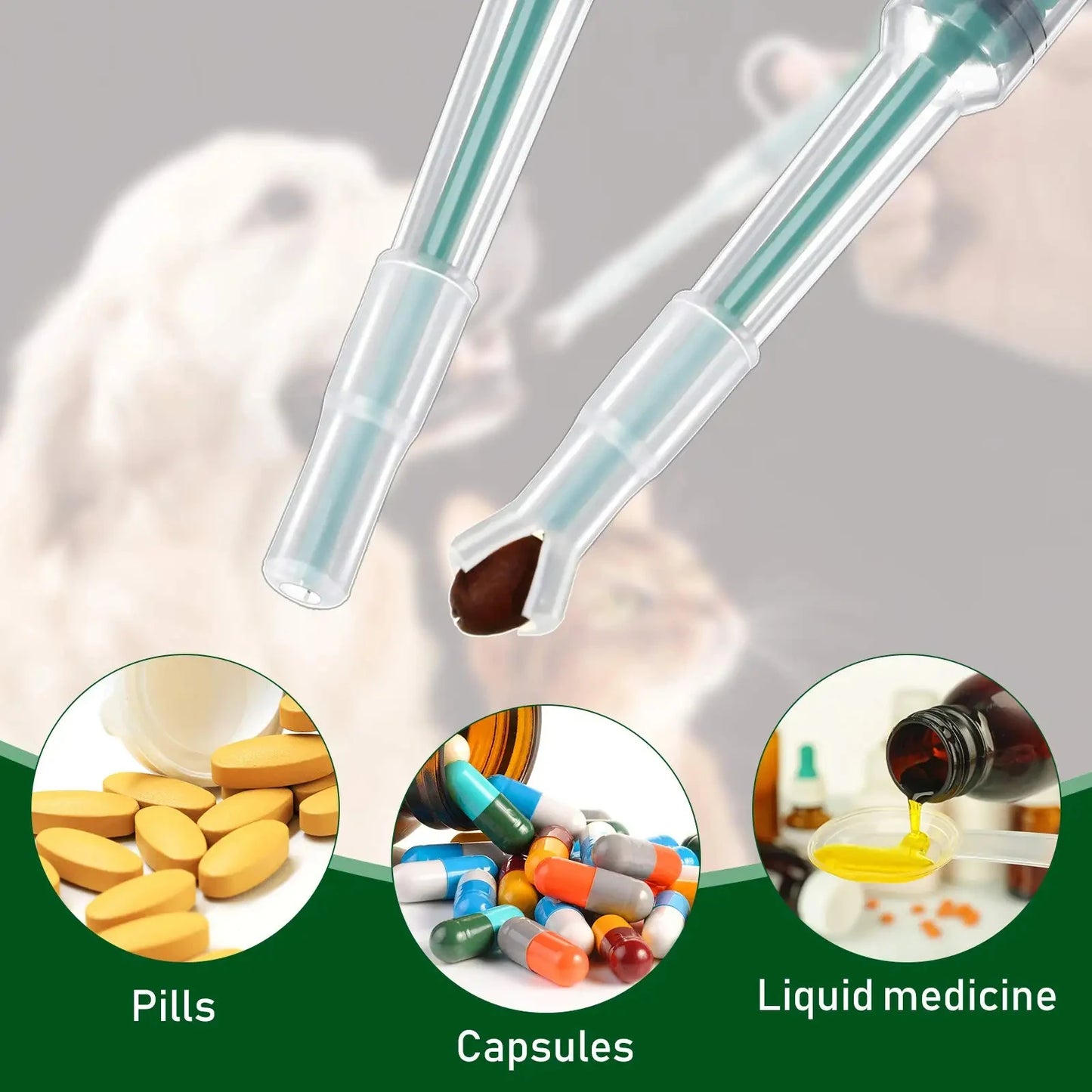 Distributeur de médicaments pour animaux de compagnie, bâtonnet d'alimentation à pression pour chats et chiens, pilules alimentaires, pilules, artefacts médicamenteux, soins pour animaux de compagnie
