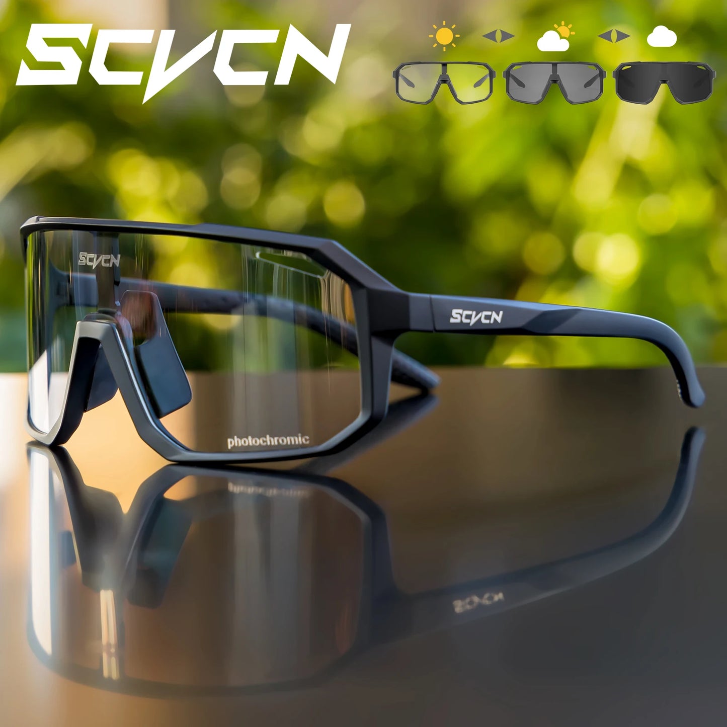 SCVCN Lunettes de soleil de cyclisme pour VTT, pour l'extérieur, UV400, pour femmes, sport, course à pied, hommes, vélo de route