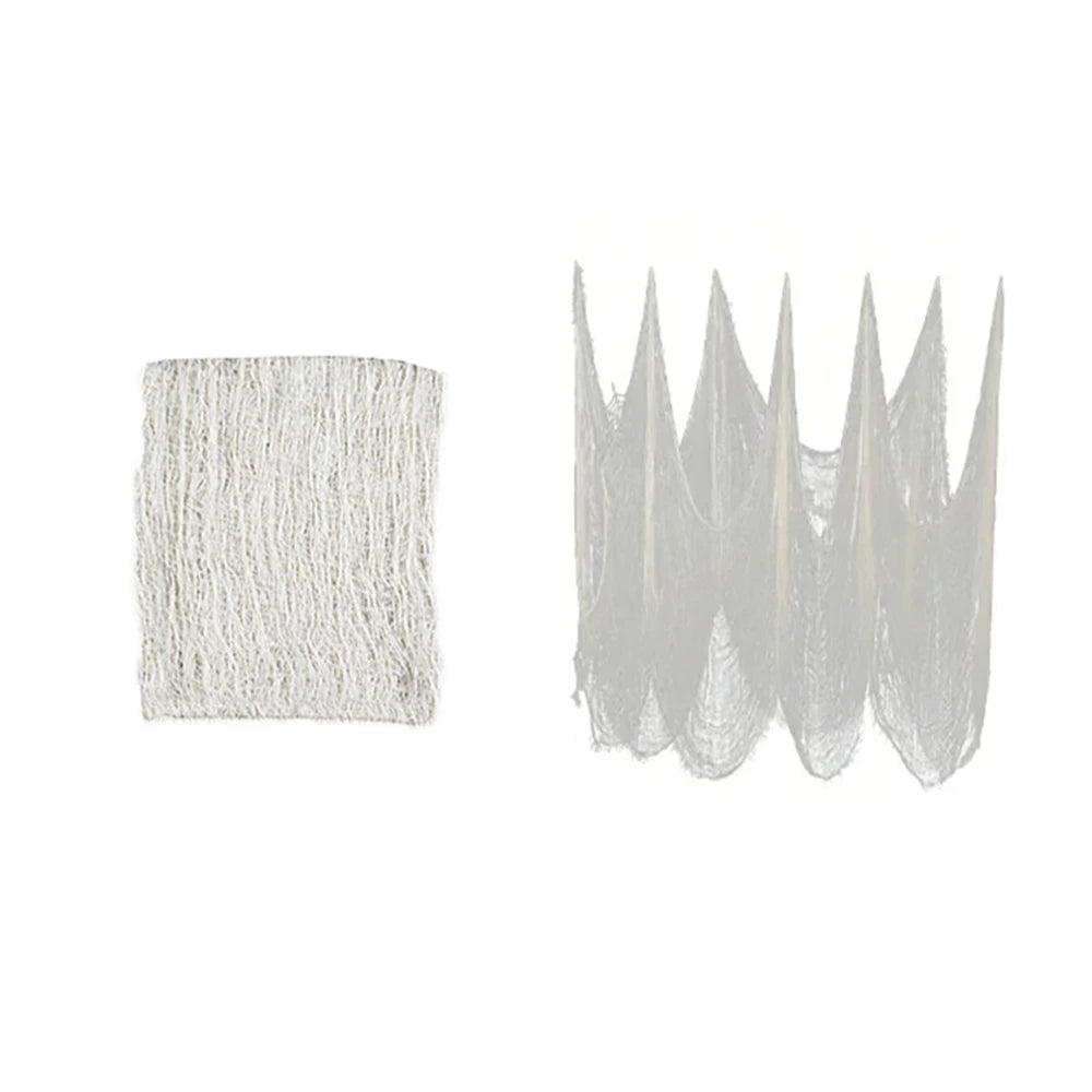 Décorations d'Halloween en gaze sanglante, bandage en tissu sanglant d'horreur, rideaux de porte, accessoires de fête de maison hantée d'Halloween