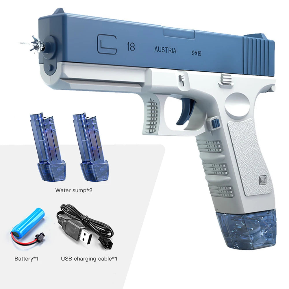 Pistolet à eau électrique M416, jouet de tir entièrement automatique, idéal pour l'été, la plage ou l'extérieur, idéal pour enfants, garçons et filles, cadeau idéa