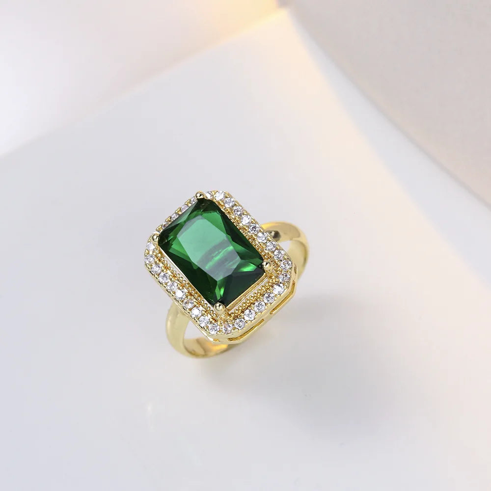 Ensemble de 4 pièces exquis collier, boucles d'oreilles, bague, bijoux à breloques pour femmes, cadeaux de mariée tendance