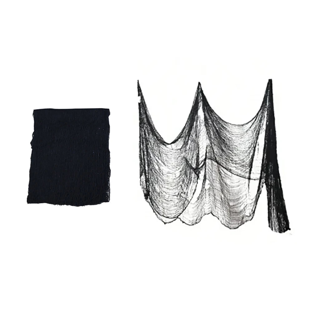 Décorations d'Halloween en gaze sanglante, bandage en tissu sanglant d'horreur, rideaux de porte, accessoires de fête de maison hantée d'Halloween