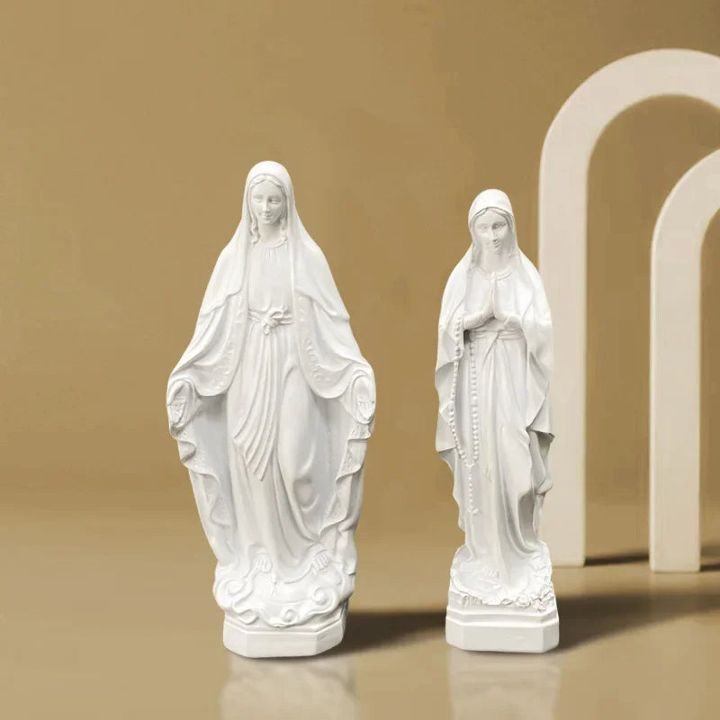 Statue de la Vierge Marie, religieuse catholique, Notre-Dame de Lourdes, statue de la Mère de Dieu, figurines en résine, décoration de bureau, Jésus