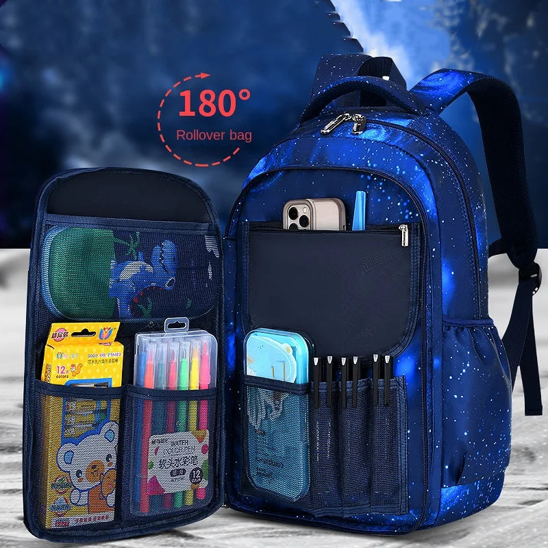 Sacs d'école orthopédiques imperméables pour enfants, sac à dos d'école primaire pour garçons, cartable pour enfants, sac à livres, 2025