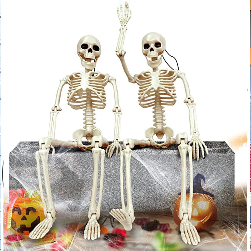 1 pièce de squelette humanoïde à modeler pour Halloween, accessoire décoratif pour maison hantée, chambre à coucher, balcon, décoration de fête, fournitures de bricolage