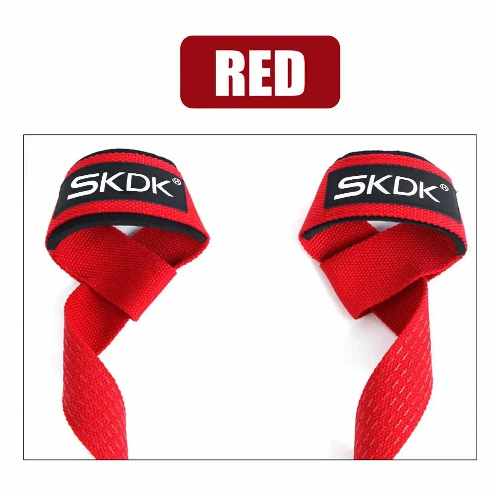 Lot de 2 sangles de poignet d'haltérophilie, réglables et antidérapantes, pour entraînement en force, fitness, levage, support de poignet, bande de préhension sportive