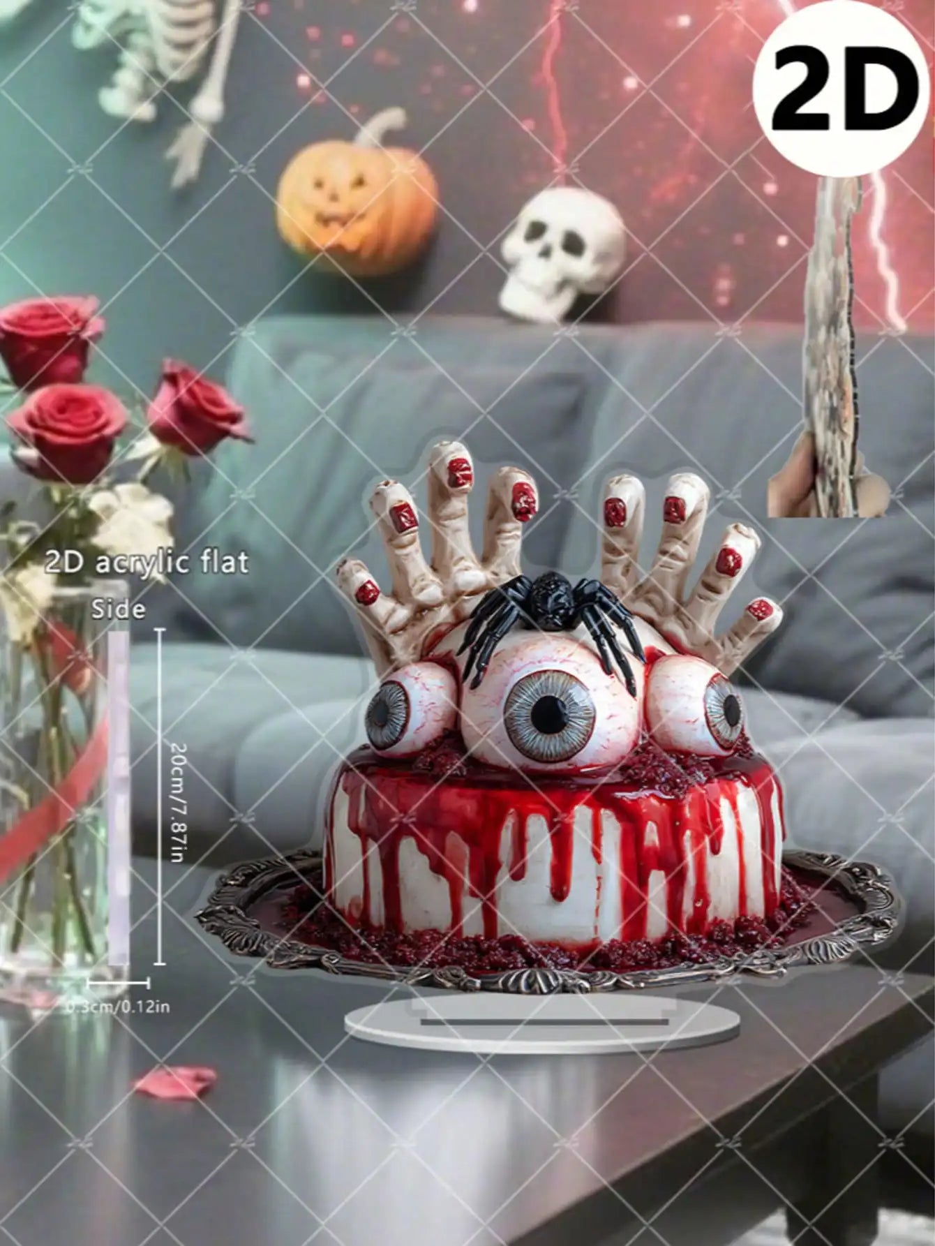 Décoration d'Halloween en forme d'œil d'araignée squelette. 3 styles différents pour la décoration de la salle. Décoration pour la maison.