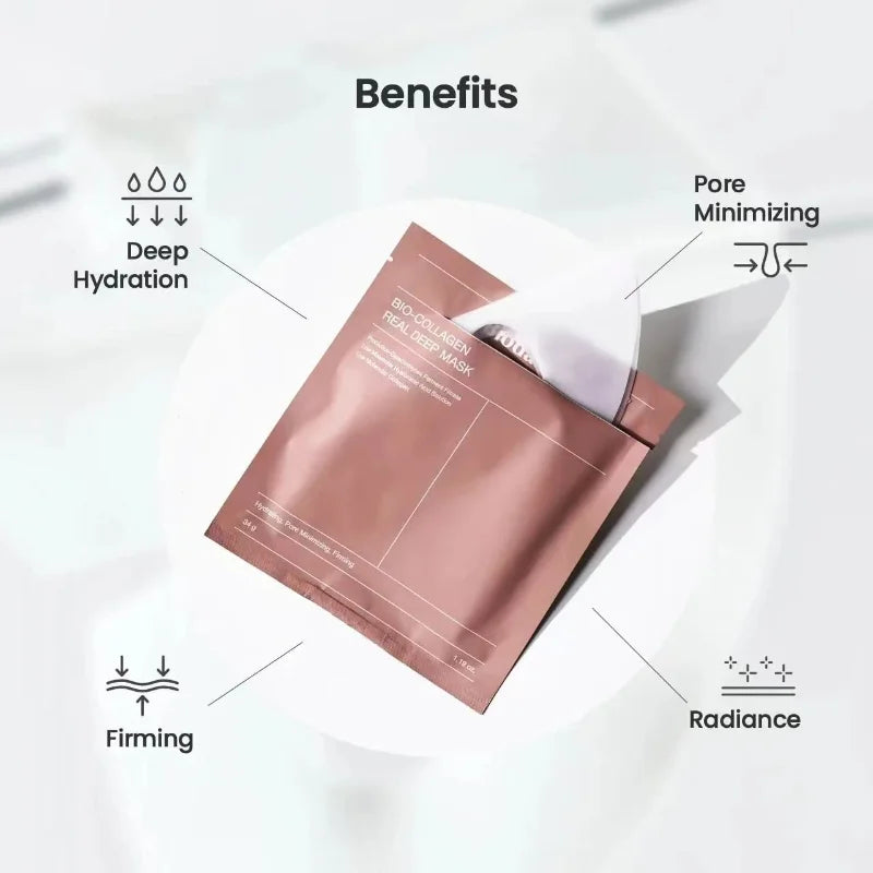 Masque facial au collagène bio, rétrécit les pores, hydrate en profondeur, masque de nuit, hydratant, rafraîchissant, éclaircissant, soin coréen pour la peau