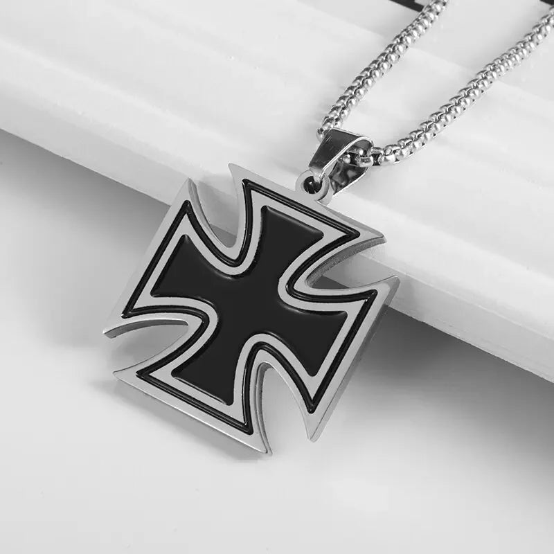 Collier pendentif croix de Saint Benoît Jésus pour hommes et femmes, amulette religieuse chrétienne catholique en acier inoxydable