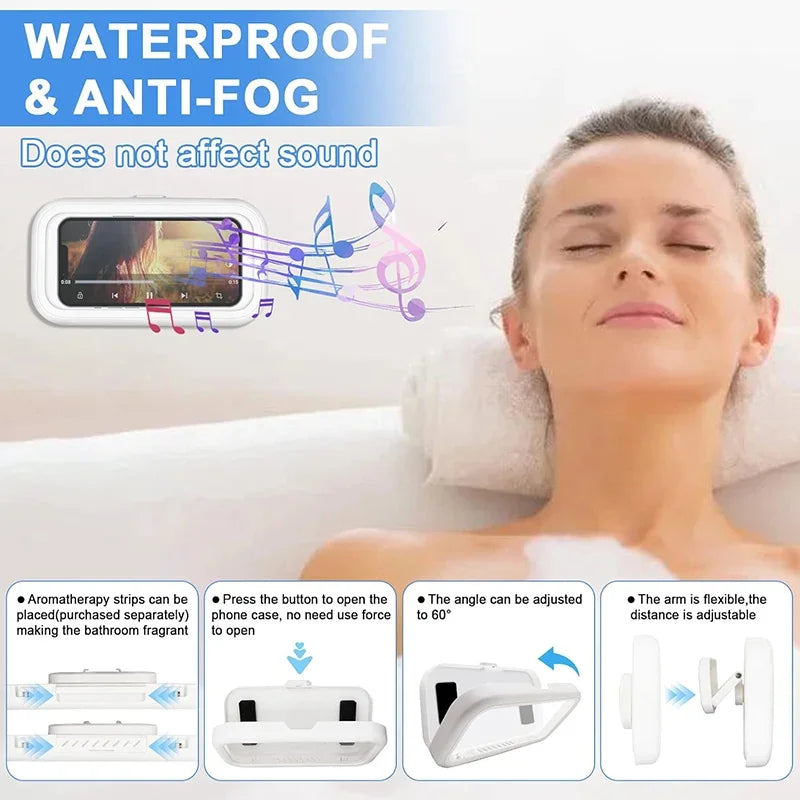 support de téléphone étanche pour douche