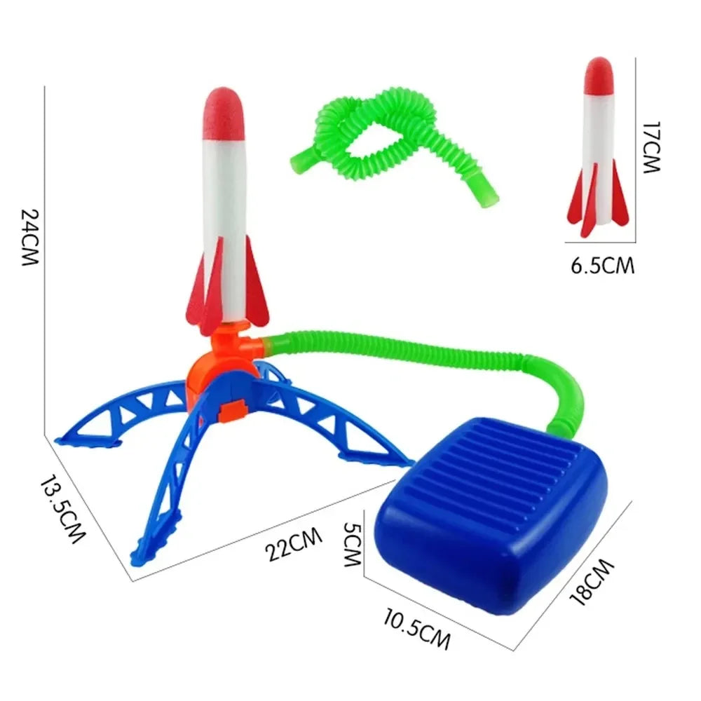 Lanceur de fusée à air comprimé à pédale pour extérieur, jouet fusée volante pour enfants, combinaison de saut, jeu de sport, cadeau pour enfants
