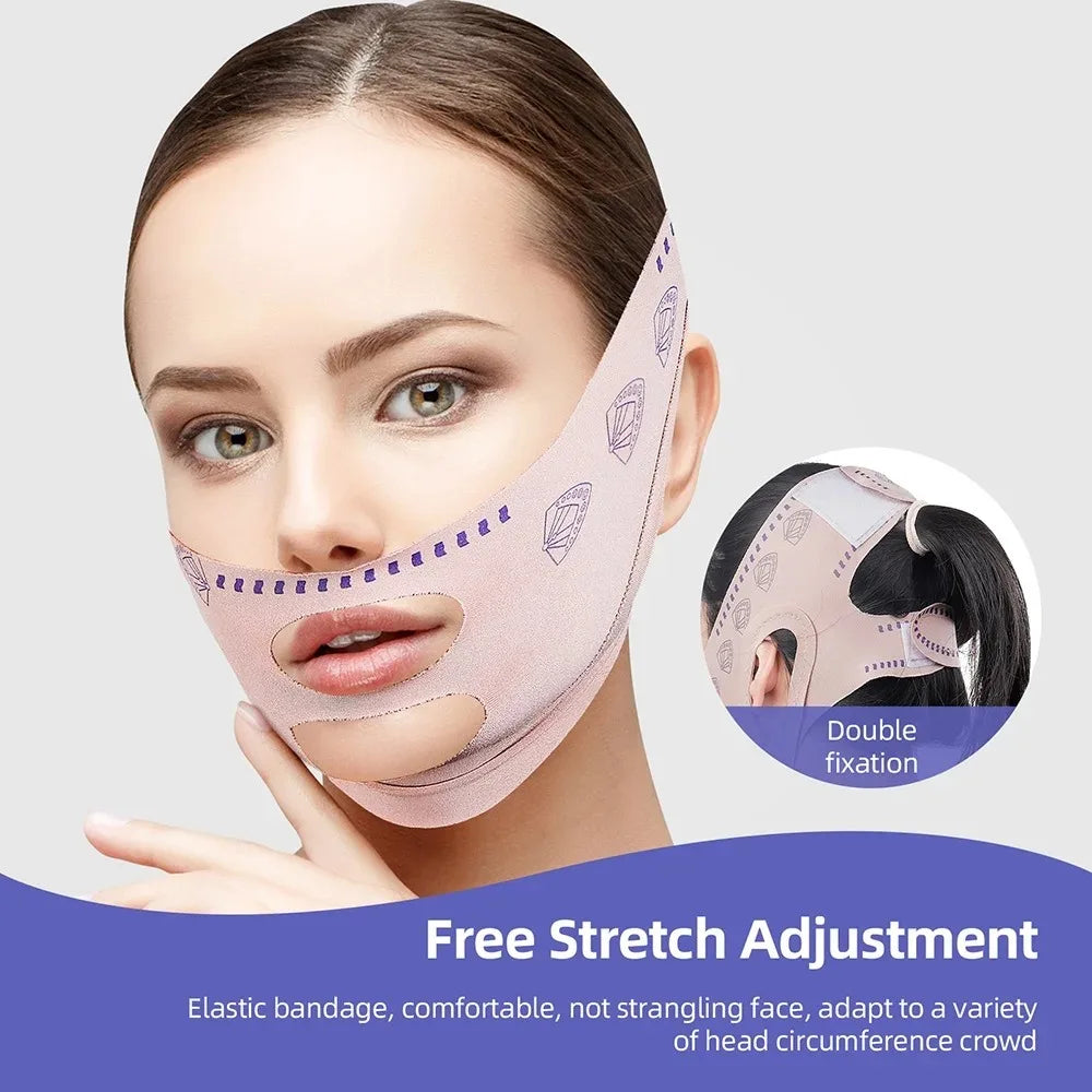Bandage amincissant pour le visage, ceinture de lifting en V pour femmes, ceinture anti-rides, soins de beauté du visage