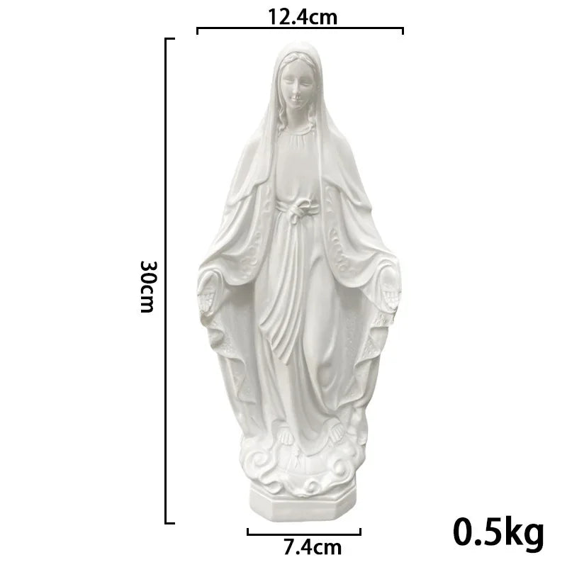 Statue de la Vierge Marie, religieuse catholique, Notre-Dame de Lourdes, statue de la Mère de Dieu, figurines en résine, décoration de bureau, Jésus