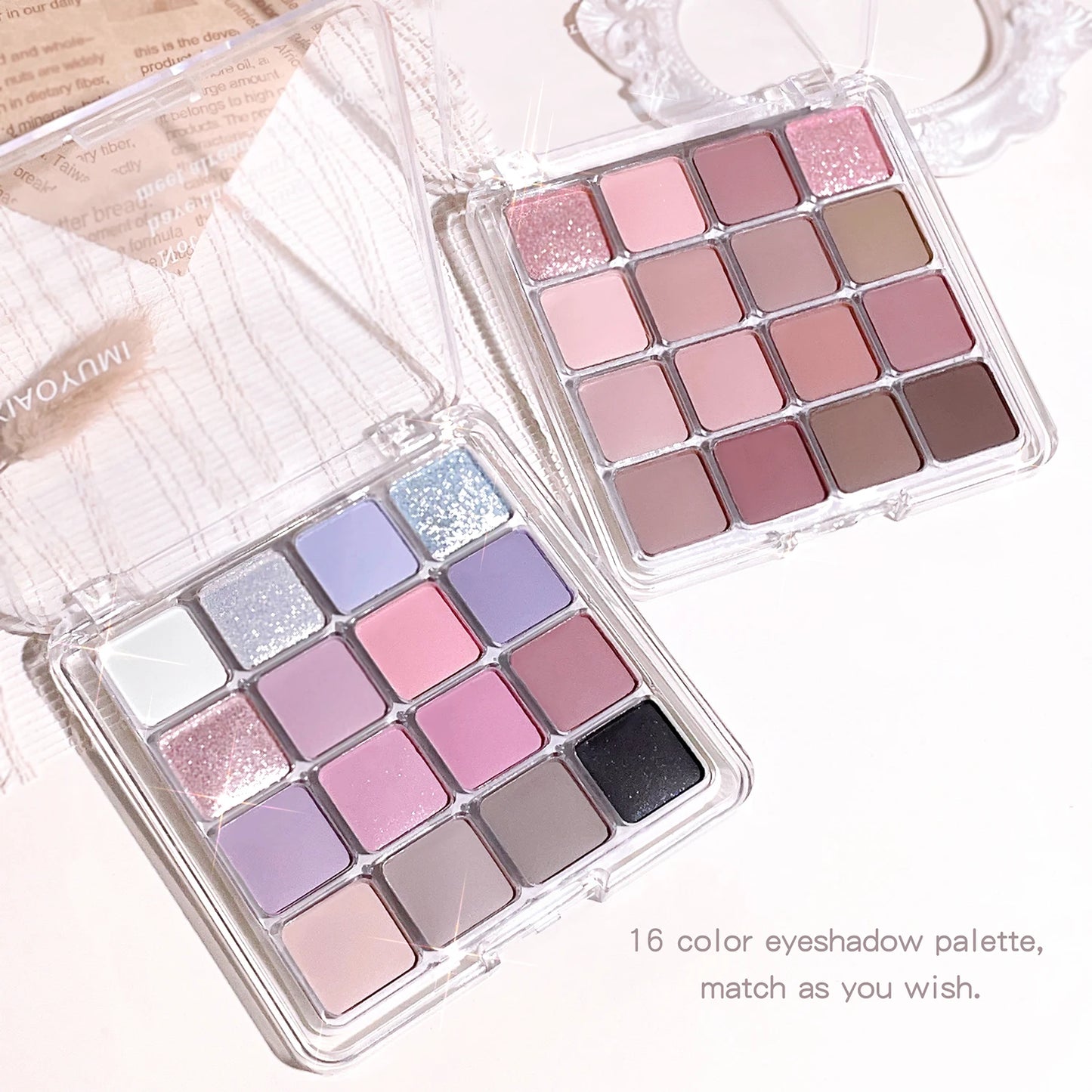 Palette Sunset Magic Eye 16 Couleurs — Ombres à Paupières Mat & Perlé aux Tons Terre Élégants