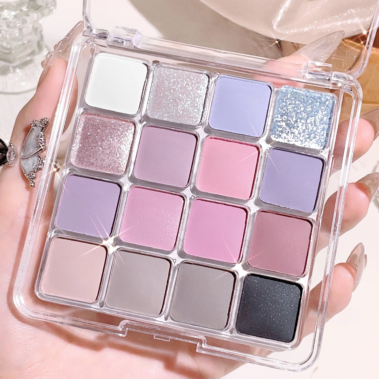 Palette Sunset Magic Eye 16 Couleurs — Ombres à Paupières Mat & Perlé aux Tons Terre Élégants