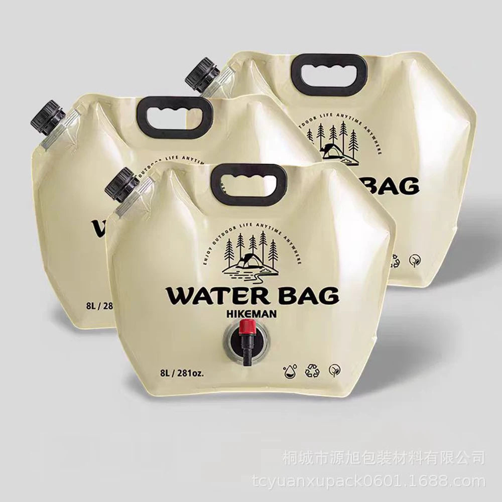 Sac à eau d'extérieur grande capacité 8 L, portable et pliable, pour le stockage de l'eau, pour camping-car, nourriture