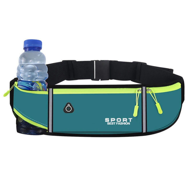 Sac banane de course, de marathon, de jogging, pour hommes et femmes, pour l'équitation en plein air, le fitness, avec bouteille d'eau, étanche, pour téléphone, ceinture de sport