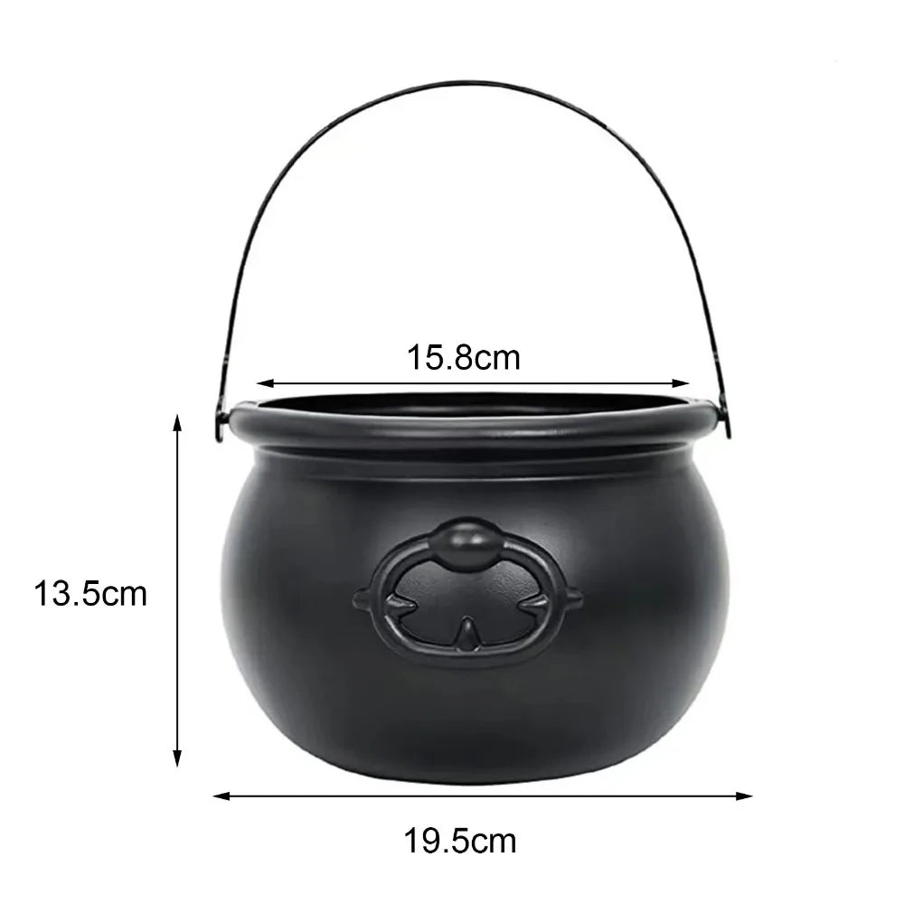 Grand chaudron de sorcière pour décoration d'Halloween, centres de table pour fêtes irlandaises, porte-bonbons, décorations d'Halloween