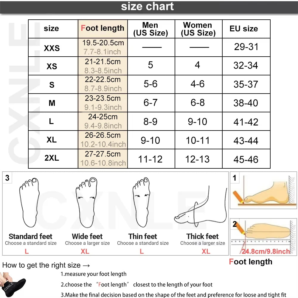 Chaussettes de plongée en néoprène 5 mm, combinaisons de plongée, chaussures de surf, bottes de natation thermiques antidérapantes à séchage rapide, chaussures aquatiques, chaussettes de plage chaudes pour hommes et fe