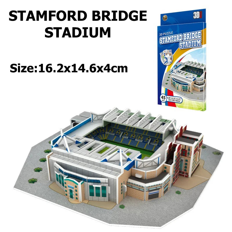 Terrain de football miniature 3D, puzzle à faire soi-même, stades de renommée mondiale, modèles de jeux de football, jouets périphériques, cadeaux d'anniversaire pour fans, DDJ
