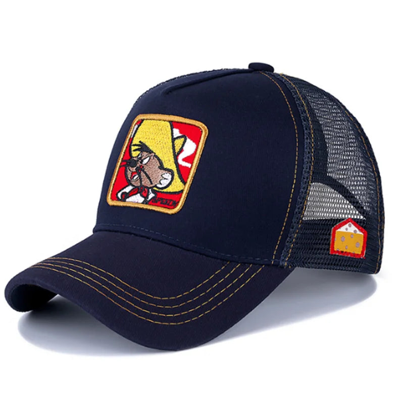 Casquette de baseball unisexe avec dessin animé, haute qualité, pour homme, camionneur