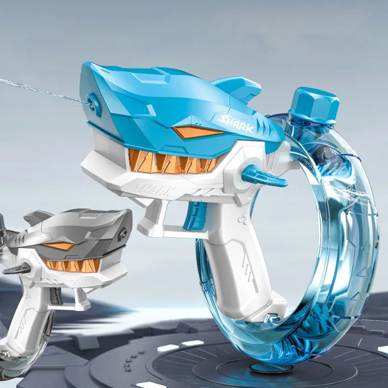 Jouet de jeu aquatique d'été, pistolet à eau à tir continu entièrement automatique, pistolet à eau électrique Shark, pistolet à eau de grande capacité